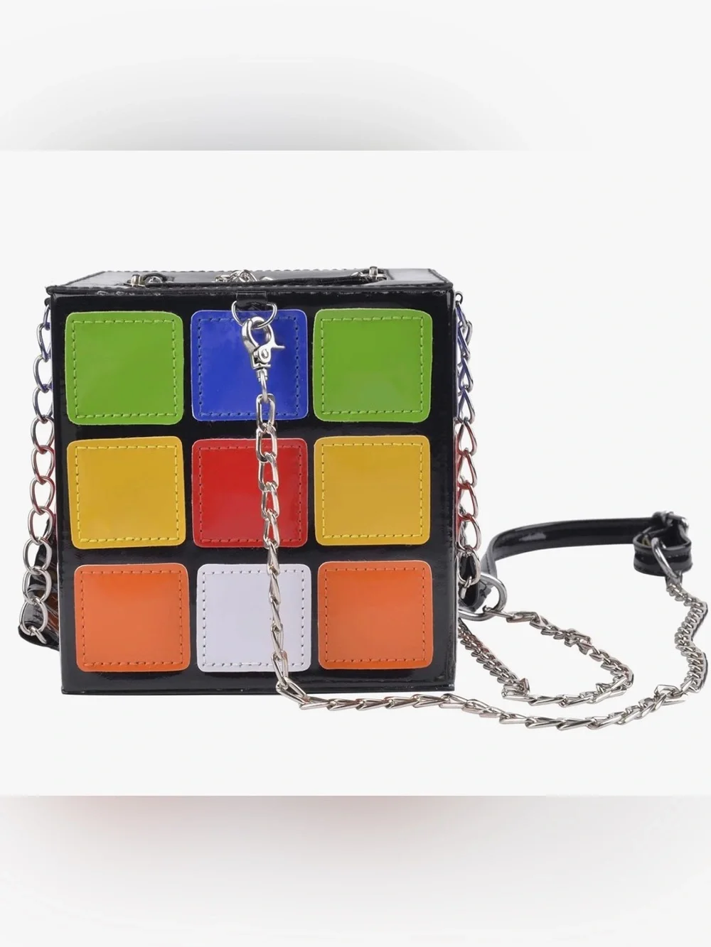 RUBICS CUBE NOVELTY MULTI COLOR CROSSBODY HANDBAG
